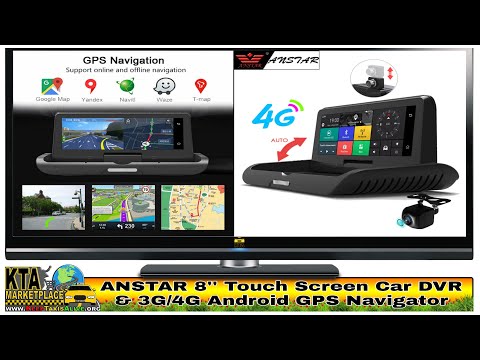 ANSTAR 8” Touch Screen Car DVR & Android GPS Navigator with 3G, 4G, WiFi & Bluetooth Connectivity