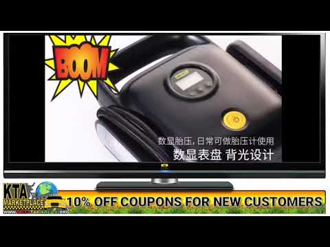 HF-DC Portable 12V 150PSI Car Tire Air Compressor with Digital Display & Flashlight