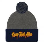 “KEEP TAXIS ALIVE – v2” Embroidered Pom-Pom Beanie